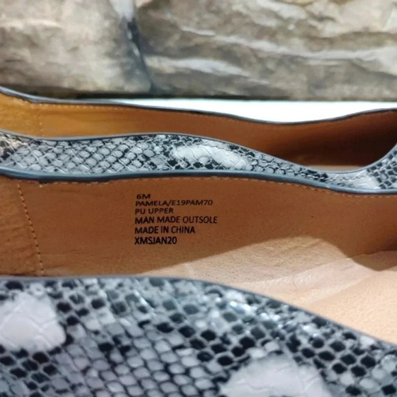 Esprit Pamela Snake Print Ballet Flats Grey Gray 6M - Picture 12 of 16